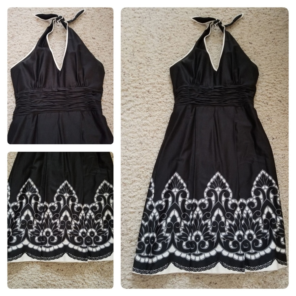 Black & White holter dress